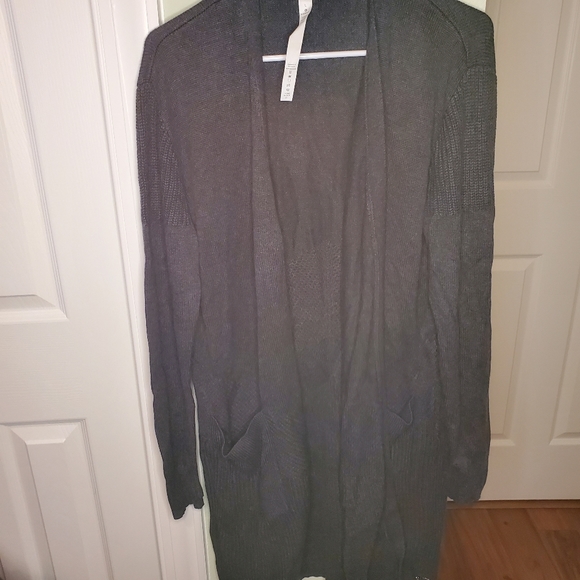 NWT Lululemon Sincerely Yours Wrap Sweater Heathered Deep Coal Size Large - Picture 5 of 12